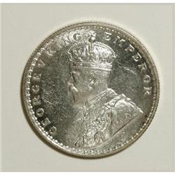 India George V Rupee 1911B, KM523, nice BU,