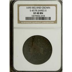 Ireland James I copper Crown 1690, Bell Money,