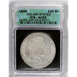 Italy Naples & Sicily. Ferdinand II 120 Grana