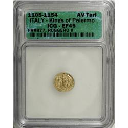 Italy Sicily-Palermo. Ruggero II gold Tari