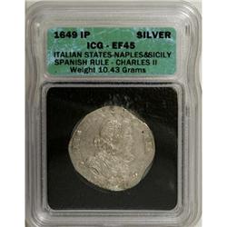 Italy Sicily. Charles II of Spain 4 Tari