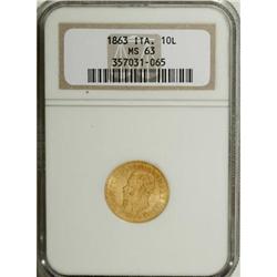 Italy Vittorio Emanuele II gold 10 Lire