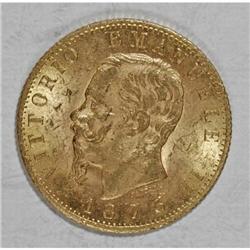 Italy Vittorio Emanuele II gold 20 Lire