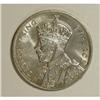 Mauritius George V silver 1 Rupee 1934, KM-17,