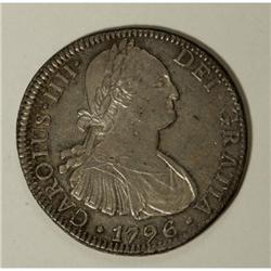 Mexico Charles IIII 8 Reales 1796 Mo-FM, KM109,