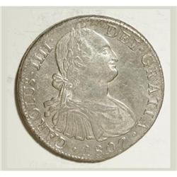 Mexico Charles IIII 8 Reales 1807 Mo-TH, KM109,
