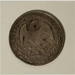 Mexico Republic Cap and Rays 8 Reales 1869 A-DL,