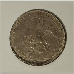 Mexico Republic Cap and Rays 8 Reales 1857