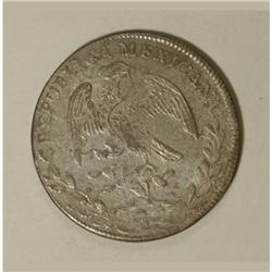 Mexico Republic Cap and Rays 8 Reales 1850 C-CE,