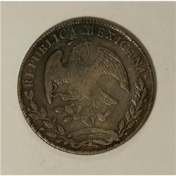 Mexico Republic Cap and Rays 8 Reales 1851 C-CE,
