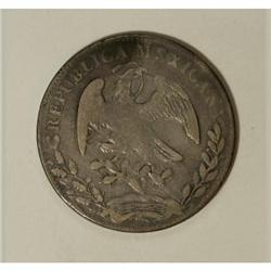 Mexico Republic Cap and Rays 8 Reales 1852 C-CE,