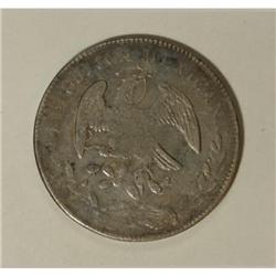 Mexico Republic Cap and Rays 8 Reales 1852 C-CE,