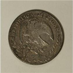 Mexico Republic Cap and Rays 8 Reales 1861 C-PV,