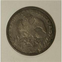 Mexico Republic Cap and Rays 8 Reales 1865 C-CE,