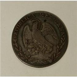 Mexico Republic Cap and Rays 8 Reales 1827