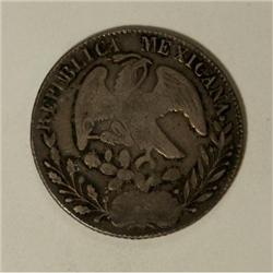 Mexico Republic Cap and Rays 8 Reales 1847