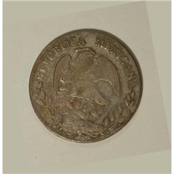 Mexico Republic Cap and Rays 8 Reales 1856
