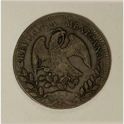 Mexico Republic Cap and Rays 8 Reales 1860