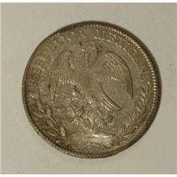 Mexico Republic Cap and Rays 8 Reales 1848