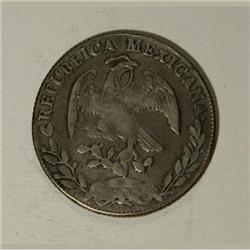 Mexico Republic Cap and Rays 8 Reales 1854