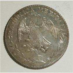 Mexico Republic Cap and Rays 8 Reales 1847