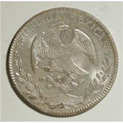Mexico Republic Cap and Rays 8 Reales 1854