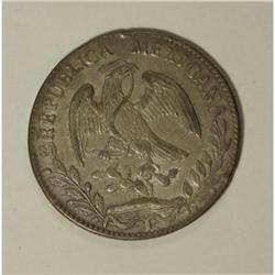 Mexico Republic Cap and Rays 8 Reales 1863 O-FR,