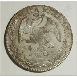 Mexico Republic Cap and Rays 8 Reales 1845
