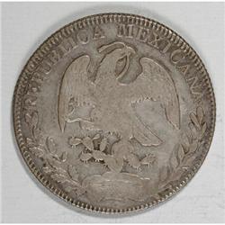 Mexico Republic Cap and Rays 8 Reales 1855