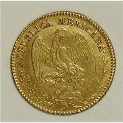Mexico Republic Hand on Book gold 1/2 Escudo