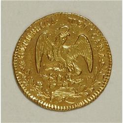 Mexico Republic Hand on Book gold 1/2 Escudo