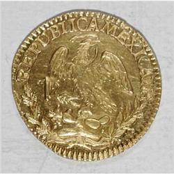 Mexico Republic Hand on Book gold 1/2 Escudo