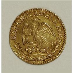 Mexico Republic Hand on Book gold 1/2 Escudo