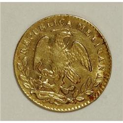 Mexico Republic Hand on Book gold 1/2 Escudo