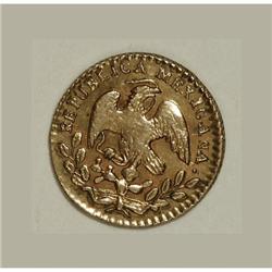 Mexico Republic Hand on Book gold 1/2 Escudo