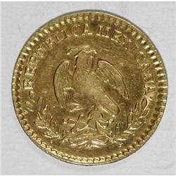 Mexico Republic gold Hand on Book 1 Escudo