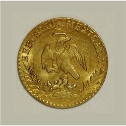 Mexico Republic gold Hand on Book 1 Escudo