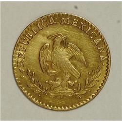 Mexico Republic gold Hand on Book 1 Escudo