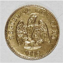 Mexico Republic gold Peso 1896/5 Go-R, KM410.3,