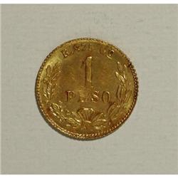 Mexico Republic gold Peso 1896/5 Go-R, KM410.3,