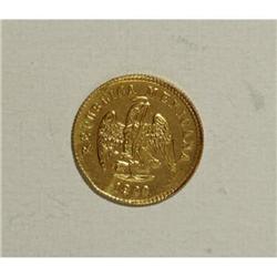 Mexico Republic gold Peso 1900/800 Go-R,