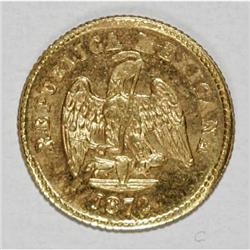 Mexico Republic gold Peso 1872/1 Mo-M, KM410.5,