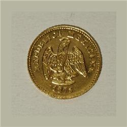 Mexico Republic gold Peso 1873/1 Mo-M, KM410.5,