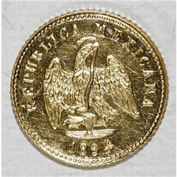 Mexico Republic gold Peso 1894/3 Mo-M, KM410.5,
