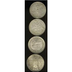 Mexico Four-piece lot as follows: 2 Pesos 1921,