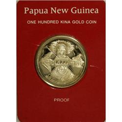 Papua New Guinea Gold 100 Kina 1979, KM14, gem