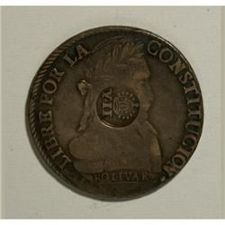 Philippines Silver 8 Reales counterstamped on