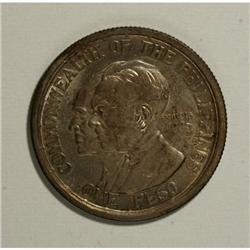 Philippines Republic silver Peso 1936-M, KM-177,