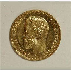 Russia Nicholas II gold 5 Roubles 1898, KM-Y62,