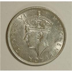 Seychelles George VI silver 1 Rupee 1939, KM-4,